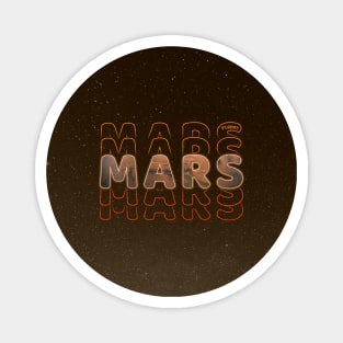Typograph Planet Mars: The Red Planet V02 Magnet